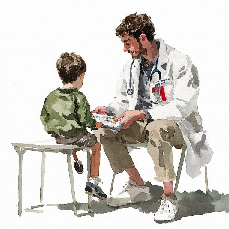 Doctor with child